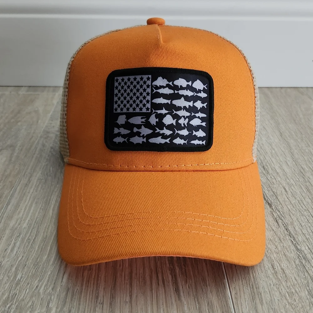 Orange Fish Pattern Cap for Pets